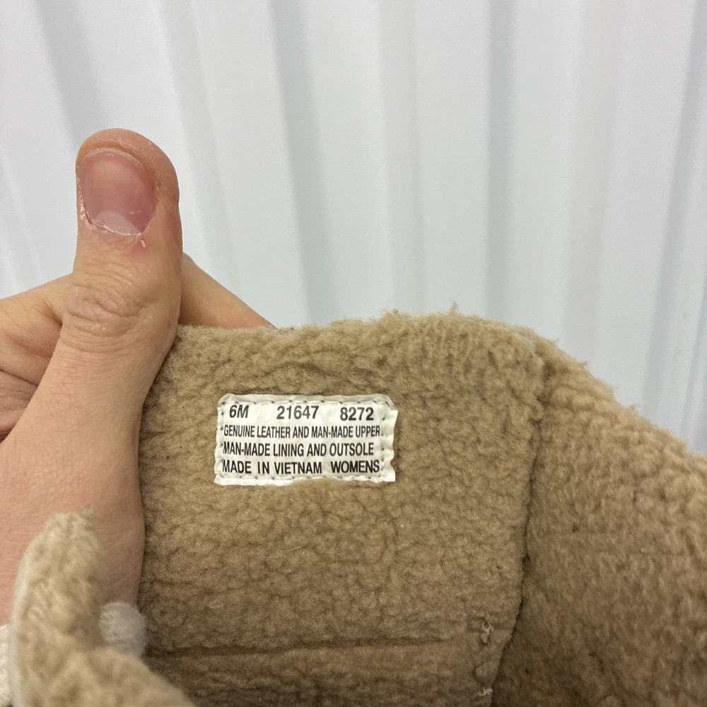 TIMBERLAND 21647 WINTER BOOTS WOMEN'S LEATHER/FABRIC CAMPING BEIGE - Size US 6M - Picture 14 of 15